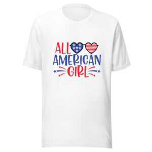 All American Girl 4th Of July Shirt